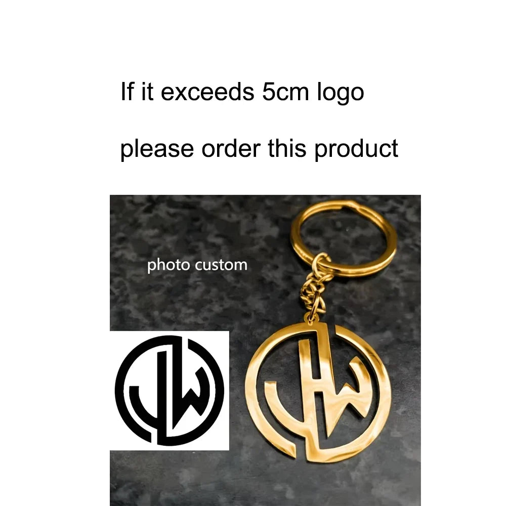 Custom Logo Keychain Stainless Steel Personalized Emblem Pendant Keychains House & Friendship & Pet Decorative Key Jewelry Gifts