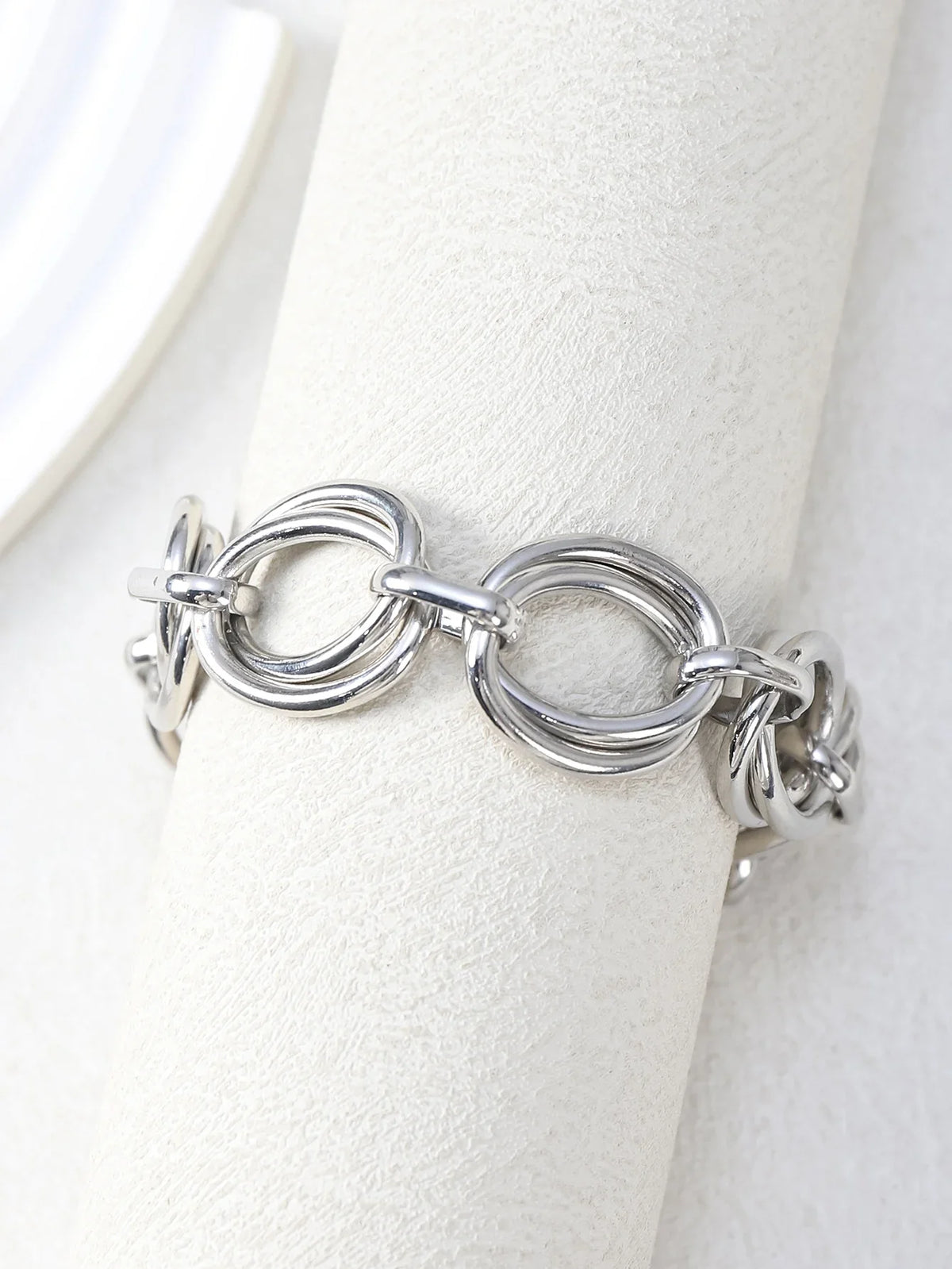 Never Fade Stainless Steel Oval Links Chain Bracelets for Women Girls, Dainty Simple Minimalist Metal Links Wristband