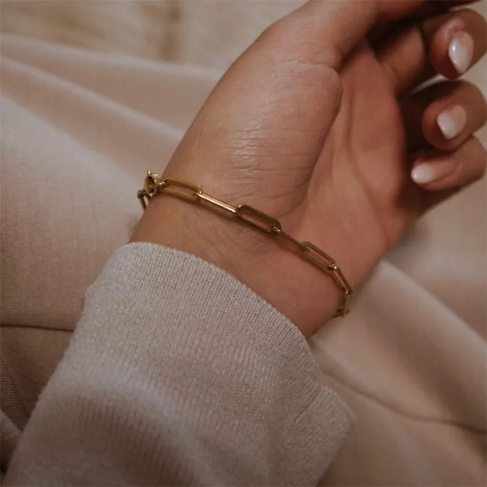 Bracelet for Women Curb Cuban Link Chain Stainless Steel Womens Bracelets Chains Davieslee Jewelry