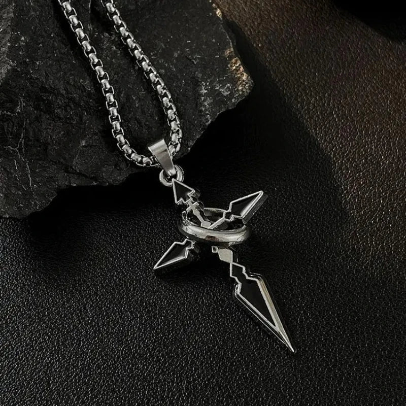 Cross Pendant Men's Necklace Men's Fashion Brand Chain Accessories Men's Fashion Hoodie Pendant Titanium Steel Chain