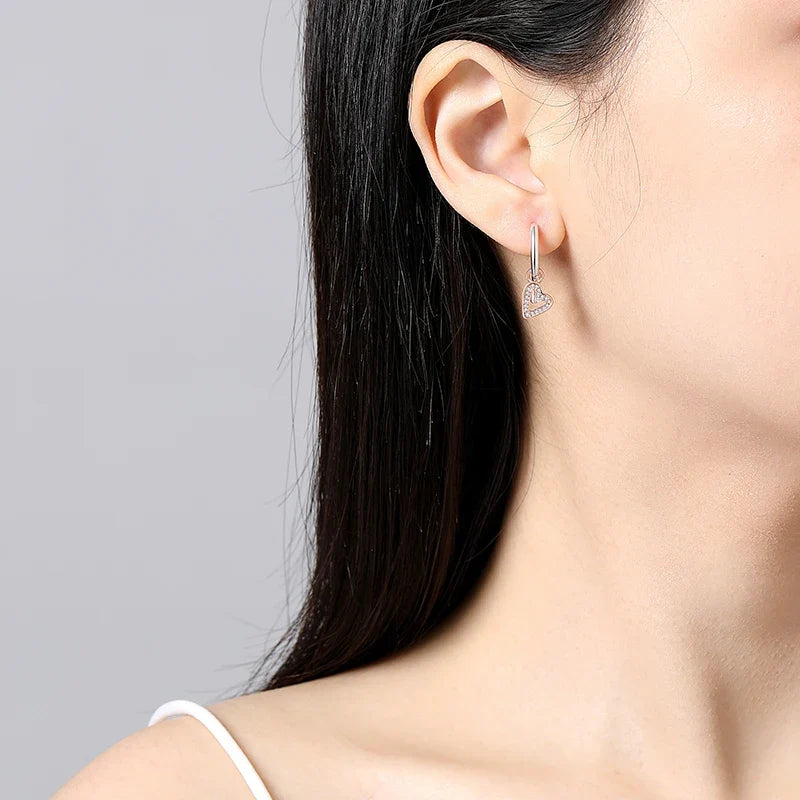 Original 925 Sterling Silver Earrings 2026 Stud Hoop Crystal Earings For Women Rose Gold Crown Heart Infinity Bee Earing Jewelry