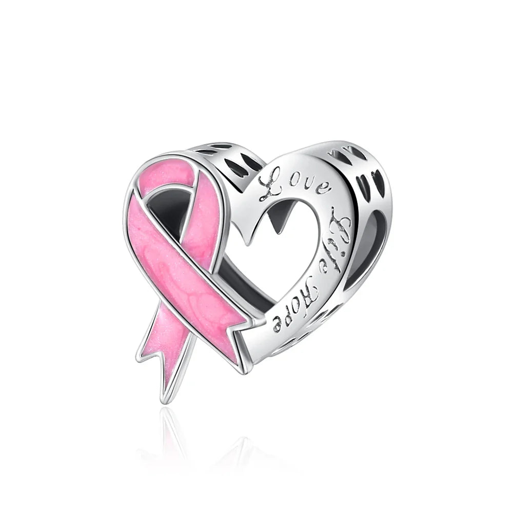 2026 Spring Pink Series Ballon Butterfly Flower Pendant Fit S925 European 925 Sterling Silver Bracelet Bangles Necklace