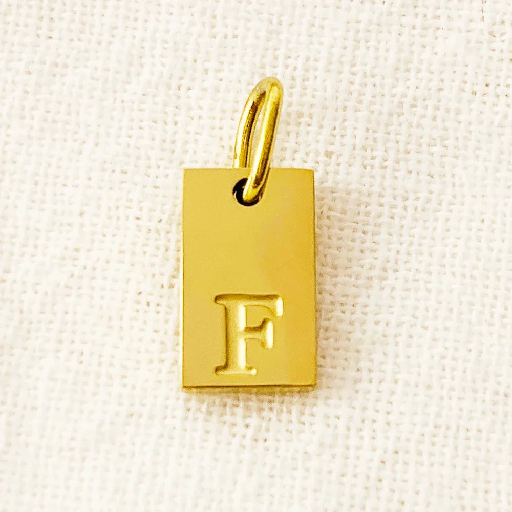 10PCS Alphabet Charm Pendant for Necklaces Stainless Steel Jewelry DIY Engraved Lettering Accessories Women's Fashion Jewelry