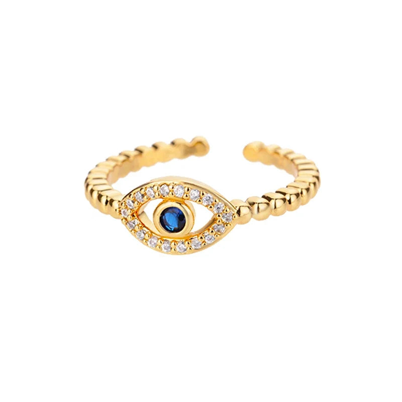 Evil Eye Rings For Women Stainless Steel Turkish Eye Ring Wedding Gothic Aesthetic Jewelry Sets anillos bague bijoux