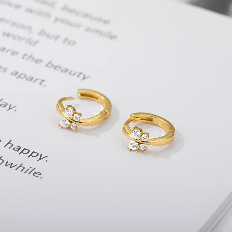 Zircon Butterfly Pendientes Earrings for Women Stainless Steel Gold Color Piercing Earring Girl y2k Jewelry aretes bijoux mujer