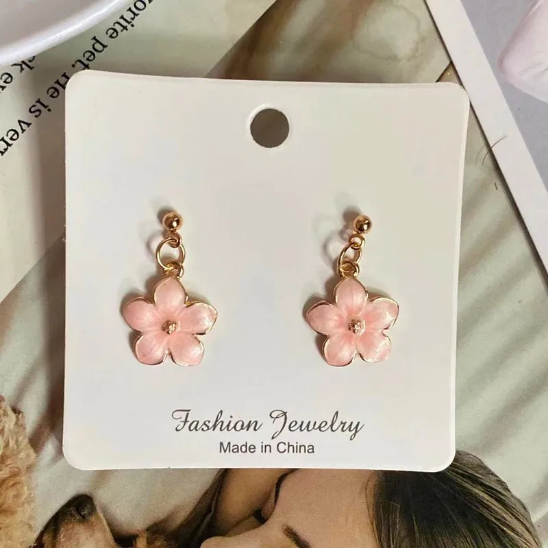 Korean Fashion Choker Necklace for Women Girl Colorful Flower Design Pendant Necklace Cute Romantic Neck Jewelry Wholesale