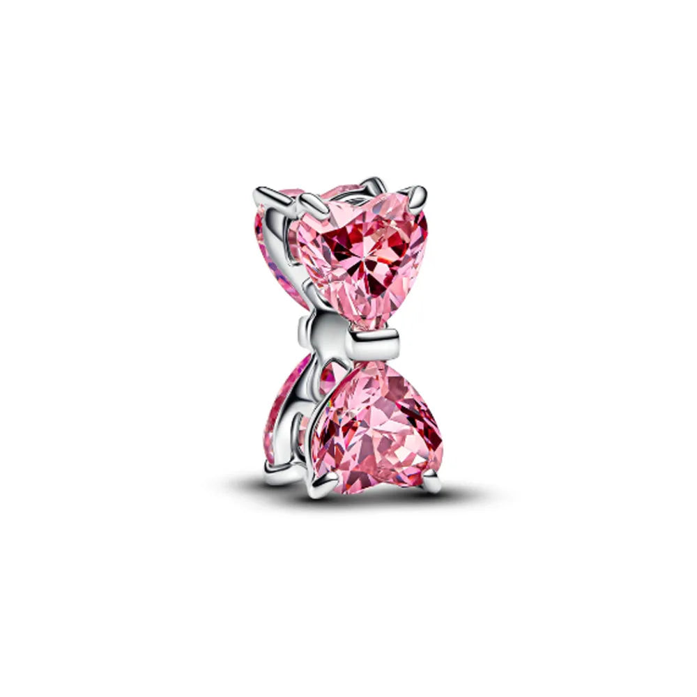 2026 Spring Pink Series Ballon Butterfly Flower Pendant Fit S925 European 925 Sterling Silver Bracelet Bangles Necklace