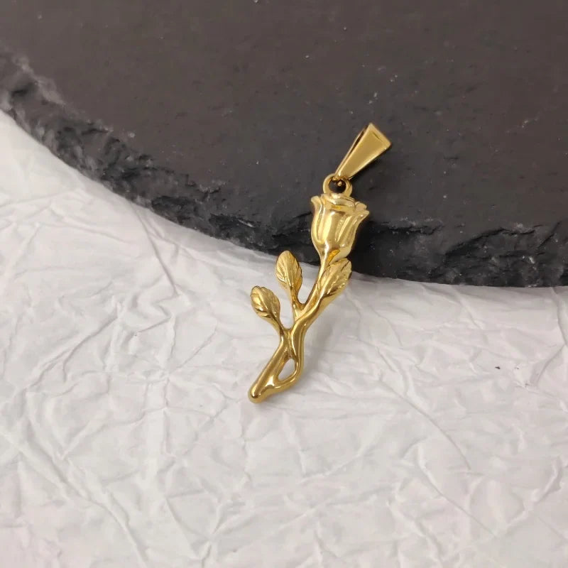 Tarnish Free Pendant Angel Cross Heart Diy Stainless Steel Gold Plated Vintage Charm for Women Necklace Jewelry Making