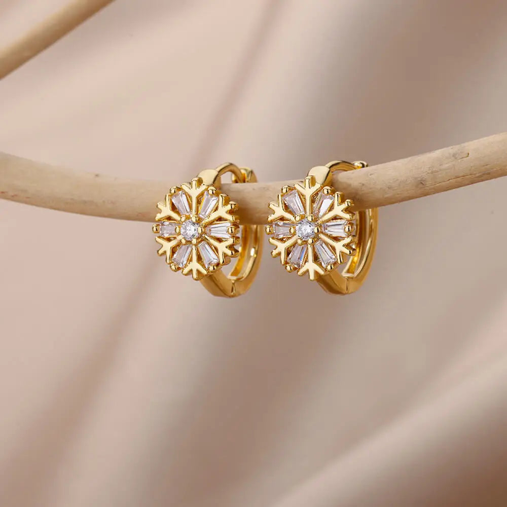 Cubic Zirconia U Shape Stud Earrings For Women Stainless Steel Geometric Earrings Jewelry Wedding Birthday Gift