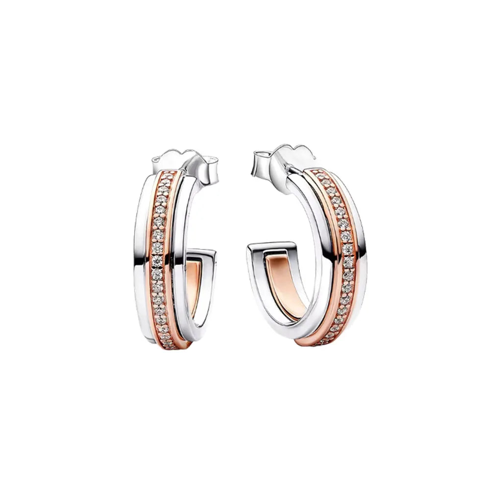 Rose Gold Color 925 Silver Sterling Flower Stud Earrings, Fit Women's Festival Christmas Charm Jewelry Gifts