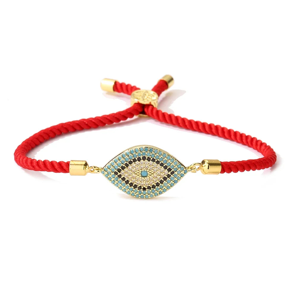 NEWBUY 2026 Trendy Turkish Gold Color Evil Eye Bracelet Adjustable AAA CZ Pave Setting Female Luckry Party Jewelry Gift