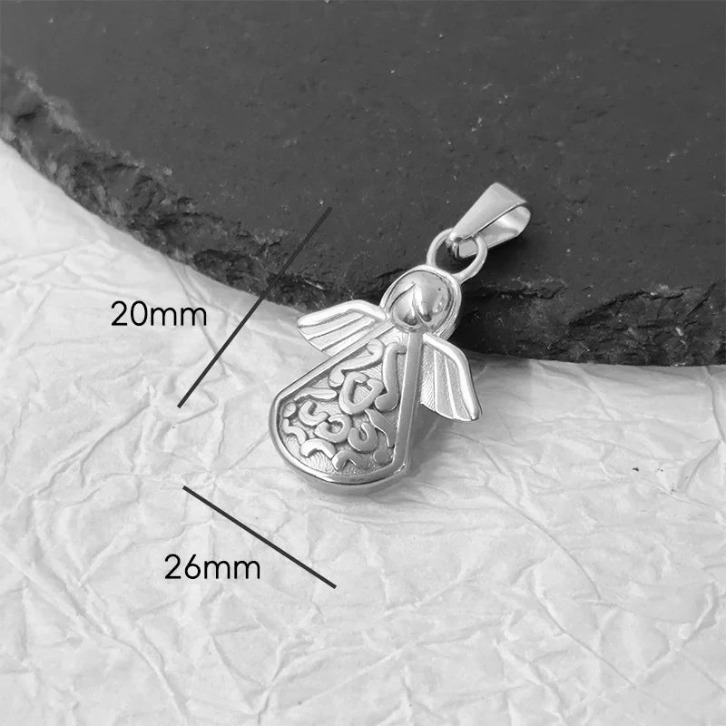 Tarnish Free Pendant Angel Cross Heart Diy Stainless Steel Gold Plated Vintage Charm for Women Necklace Jewelry Making