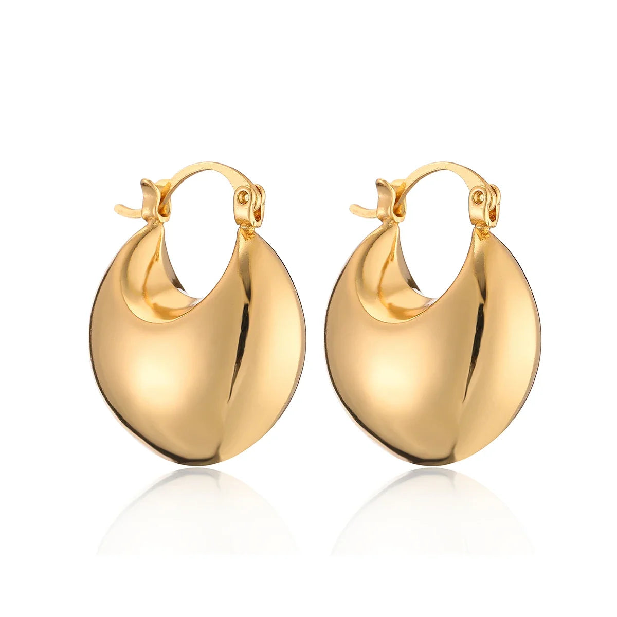NEWBUY Hot Sale Silver/Gold Color Geometric Shape Hoop Earrings For Women