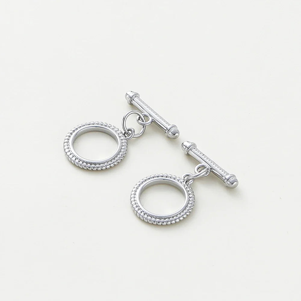 4 Sets 14K/18K Gold Color Plated Brass O Toggle Clasps Connector for DIY Bracelet Necklace Jewelry Making Findings Accessories