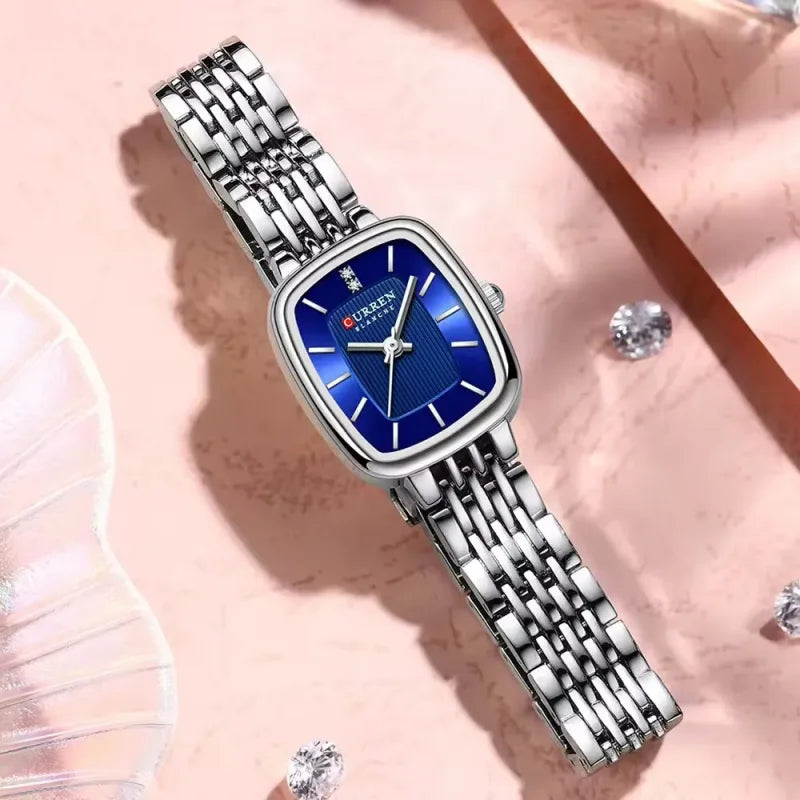 CURREN 9093 Fashion Quartz Women's Watch Elegant Square Dial Gold Stainless Steel Strap Casual Waterproof Watch relojes de mujer