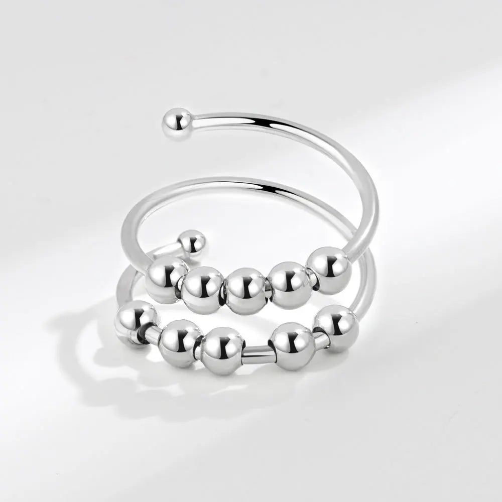 Rotating Anxiety Knuckle Ring For Women Spinner Fidgets Cute Animal Butterfly Flower Anti Stress Ring Party Jewelry Gifts Anillo