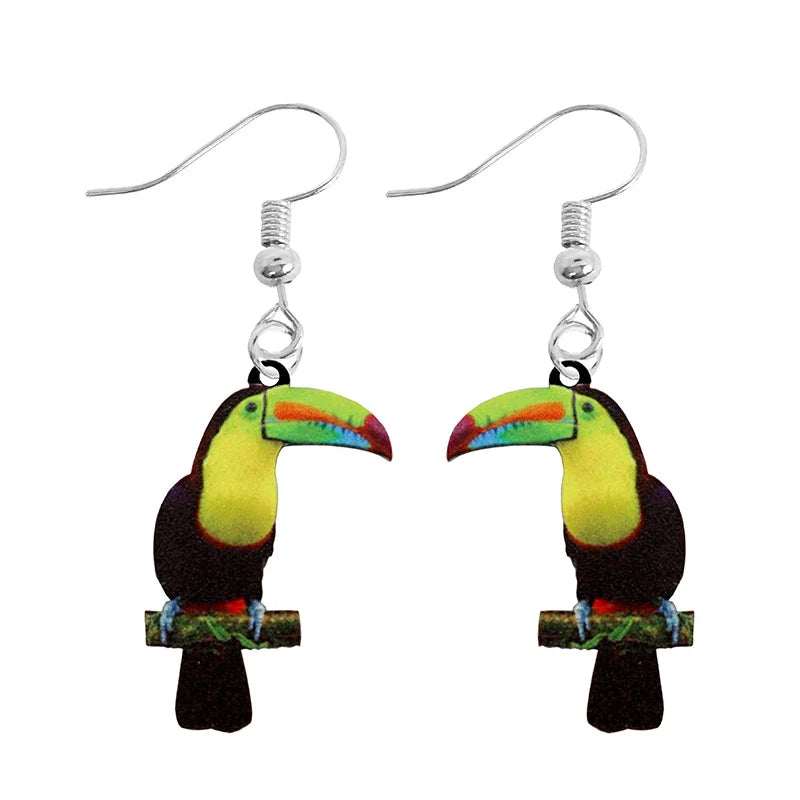 Earring For Women Acrylic Funny Custom Cute Girls Gift Eardrop Kids Animal Rabbit Parrot Bird Frog Butterfly