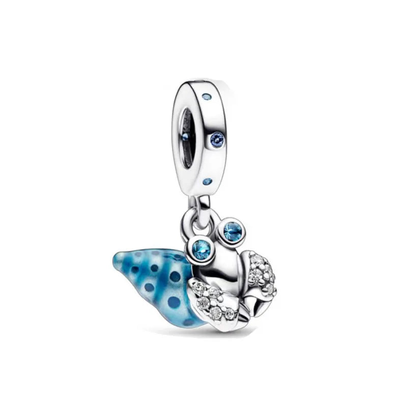 European New 925 Sterling Silver Spring New Pink Flower Ballon Cat Diy Beads Charm Fit European S925 Bracelet Bangles