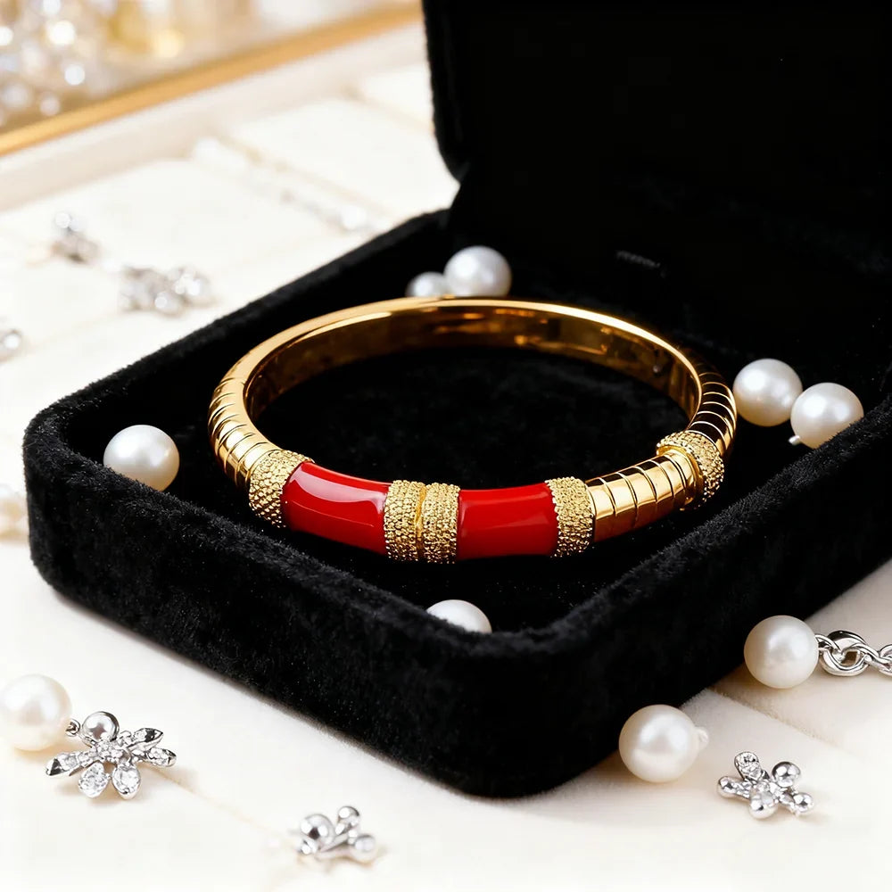 gold plated ring and bracelet nigerian jewelry set High Temperament Multy Colors Personalized bracelets Girl Gift Free Shipping