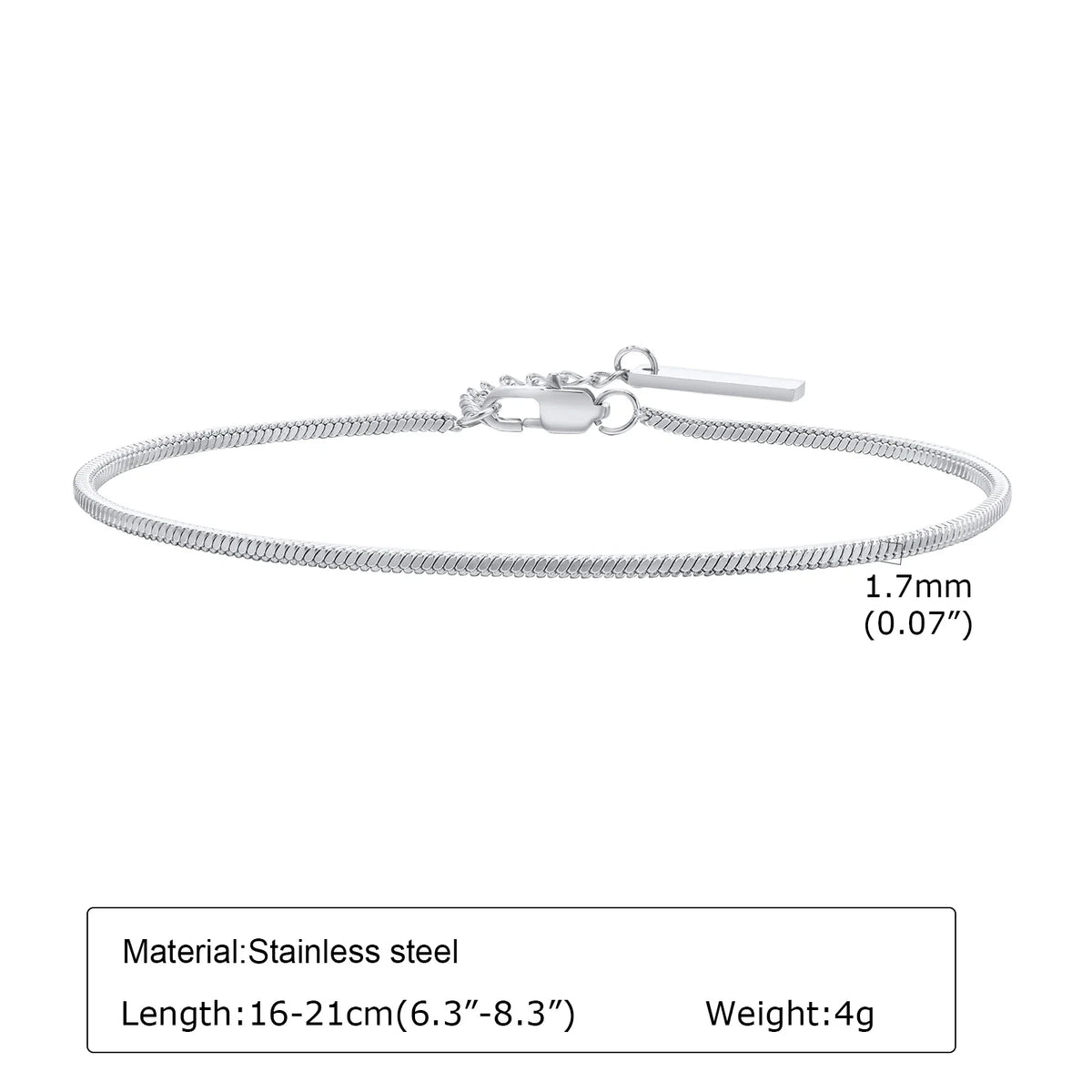 Women Chain Bracelet Silver Color, Stainless Steel Link Stackable Bracelets, Layered Fashion Accessories Gifts