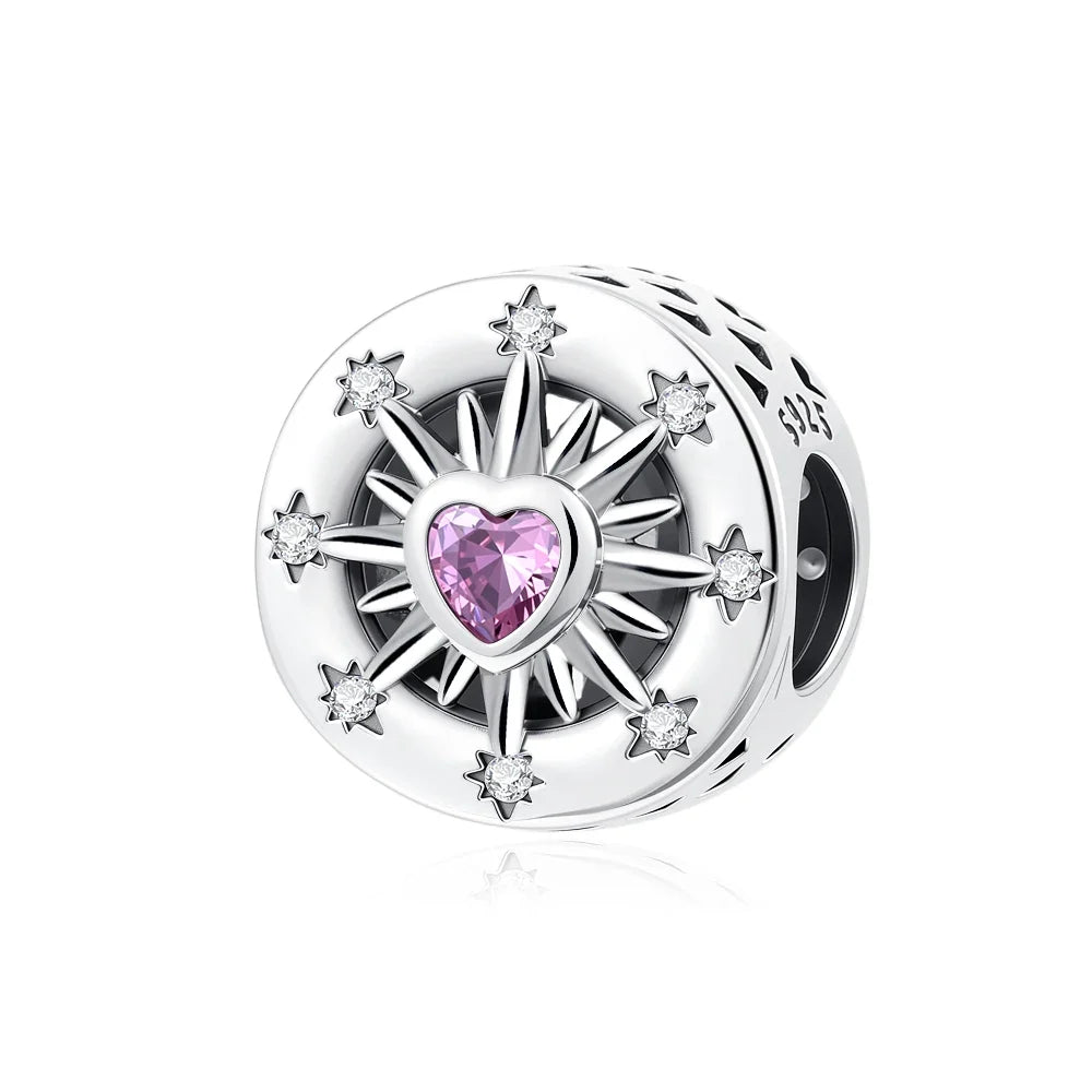 2026 Spring Pink Series Ballon Butterfly Flower Pendant Fit S925 European 925 Sterling Silver Bracelet Bangles Necklace