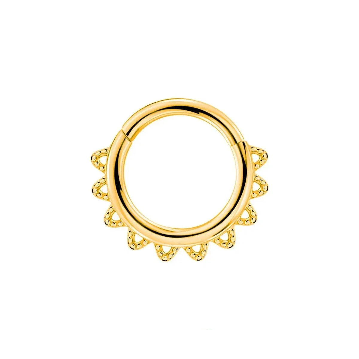 16G Vine Septum Nose Ring Piercing Hinged Clicker 316L Stainless Steel Daith Clicker Helix Cartilage Earring Chain BodyJewelry