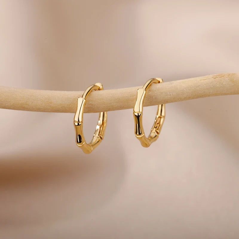 Zircon Evil Eye Earrings For Women Stainless Steel Gold Color Pendientes Piercing Earring Goth 2024 New In Jewelry aretes mujer