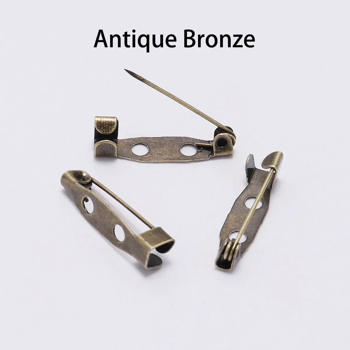20-50pcs 20 25 32 38mm Brooch Clip Base Pin Blank Safe Lock Brooch Pin Base Badge Holder For DIY Jewelry Making Finding Supplies