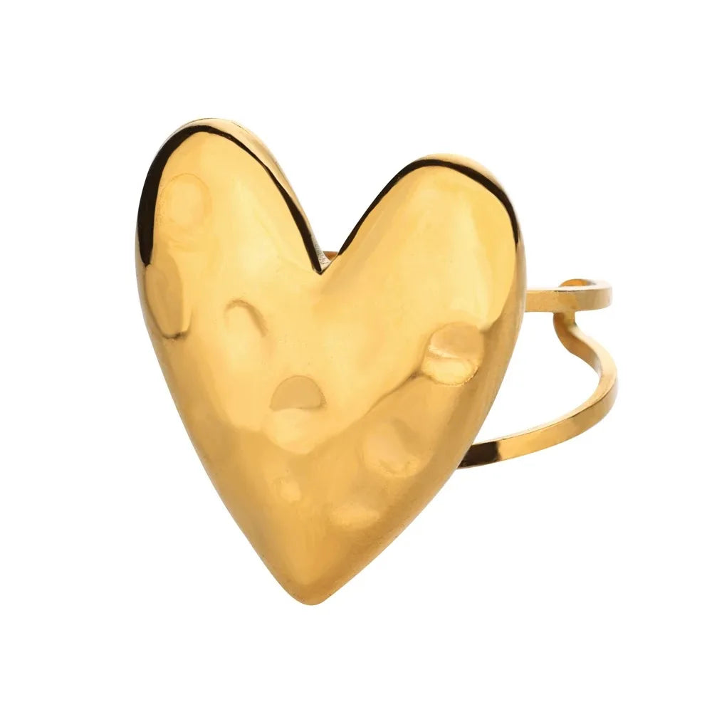 Zircon Little Heart Rings For Women Minimalism Heart Ring Stainless Steel Finger Dainty Ring Valentine Gifts Free Shipping
