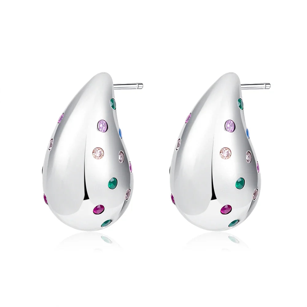 2026 New 925 Silver Elephant Cherry Blossom Butterfly Heart Earrings, a delicate choice for women's fashion jewelry