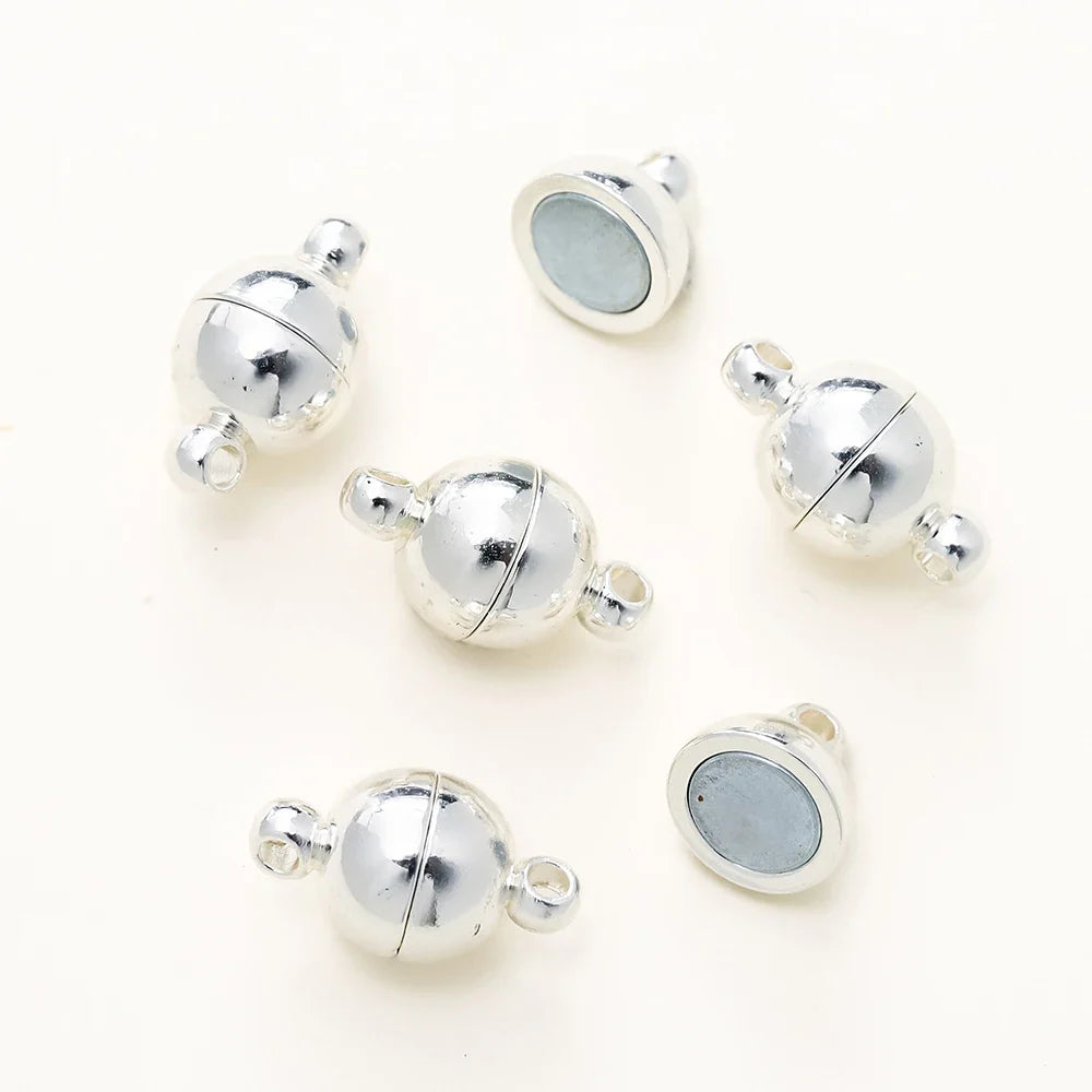 4/6pcs/pack 8*14MM 14K/18K Gold Plated Brass Magnetic Bracelet Clasp Beads for Handmade DIY Jewelry Making Accessories