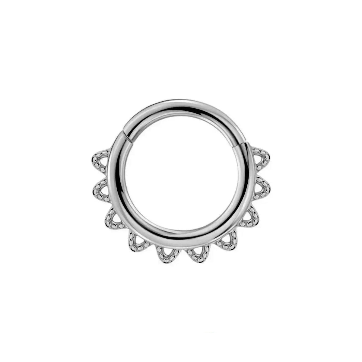 16G Vine Septum Nose Ring Piercing Hinged Clicker 316L Stainless Steel Daith Clicker Helix Cartilage Earring Chain BodyJewelry