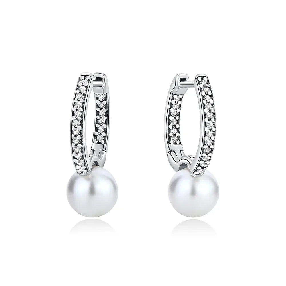 Original 925 Sterling Silver Earrings 2026 Stud Hoop Crystal Earings For Women Rose Gold Crown Heart Infinity Bee Earing Jewelry