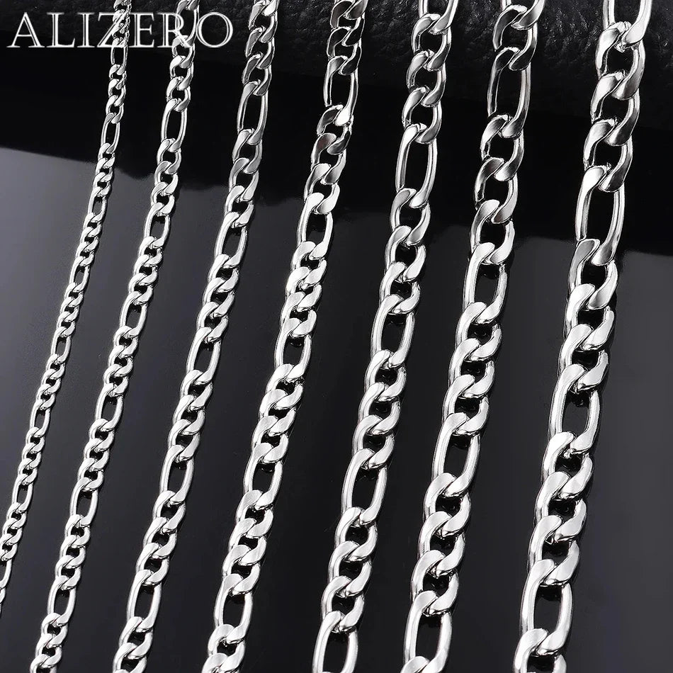 Wholesale 40-75cm 925 Sterling Silver Necklace 2/4/6/8/10/12mm Figaro Chain Lobster Buckle Necklaces Men Woman Fashion Jewelry