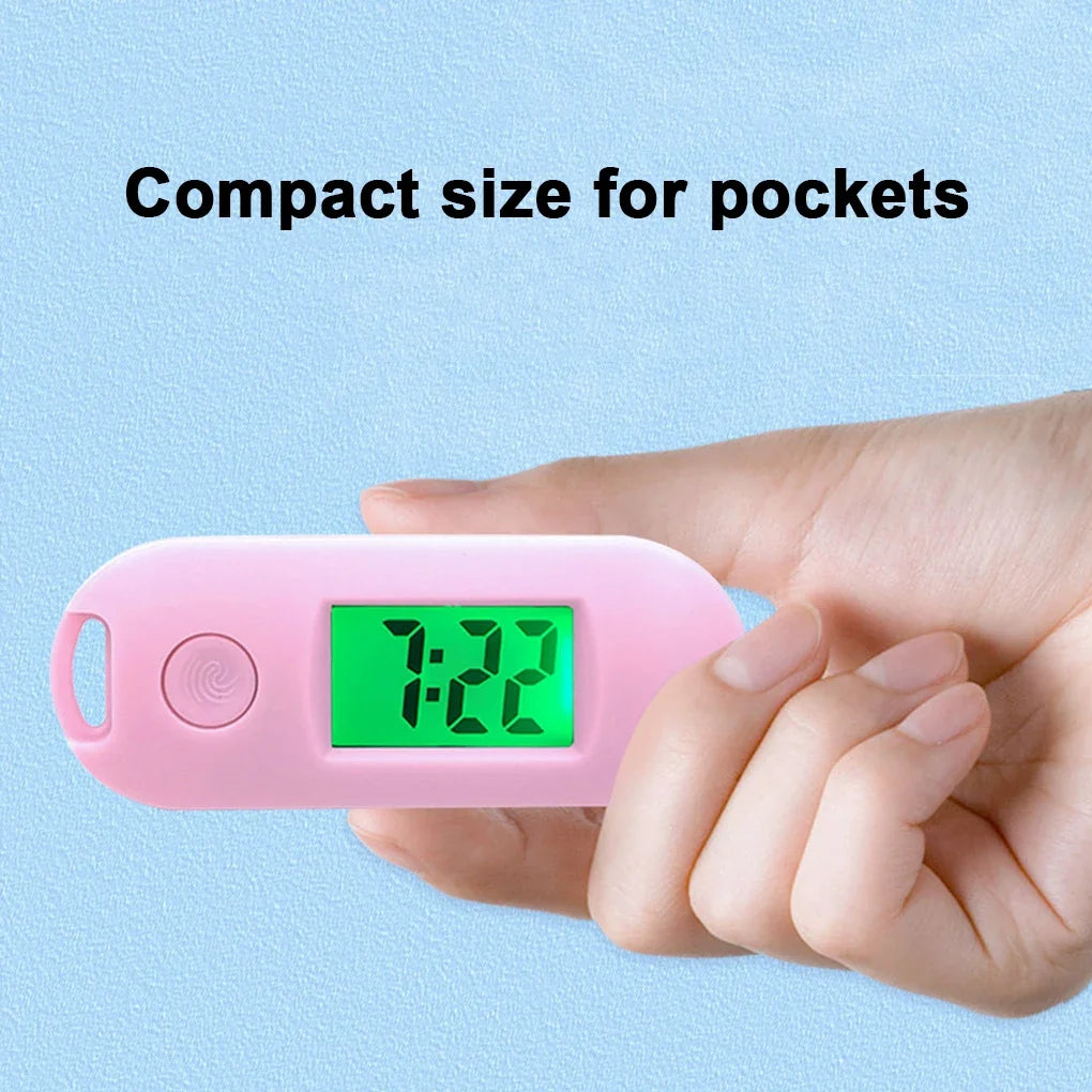Keychain Pocket Watch Wide Application Compact And Portable Luminous Function Mini Digital Watch white