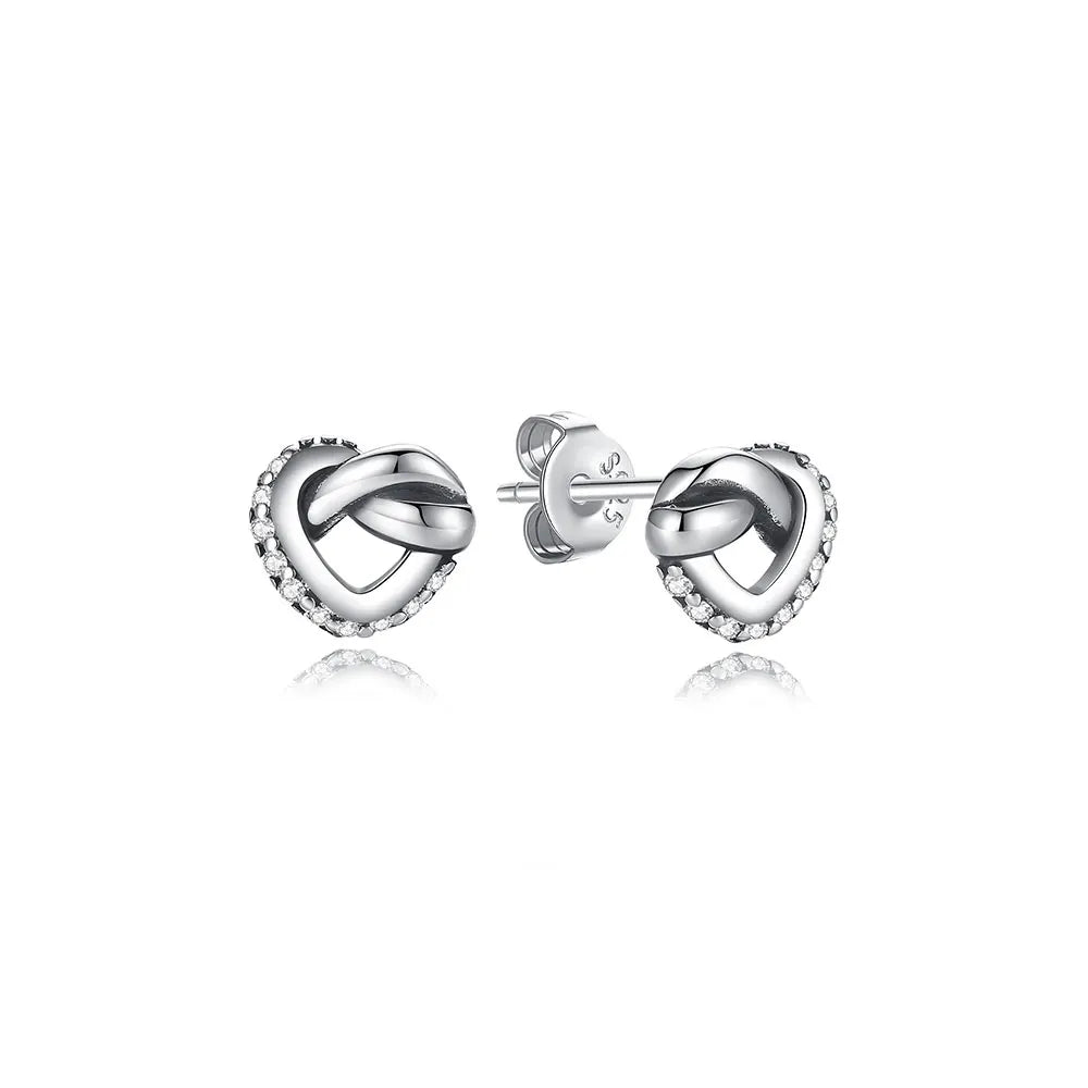Original 925 Sterling Silver Earrings 2026 Stud Hoop Crystal Earings For Women Rose Gold Crown Heart Infinity Bee Earing Jewelry