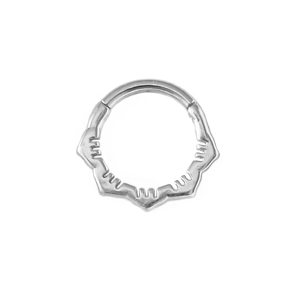 Flowers Nose Ring Septum 100% 316L Surgical Steel Zircon Clicker Daith Piercing Ear Cartilage Helix Hoop Flowers Water Drops