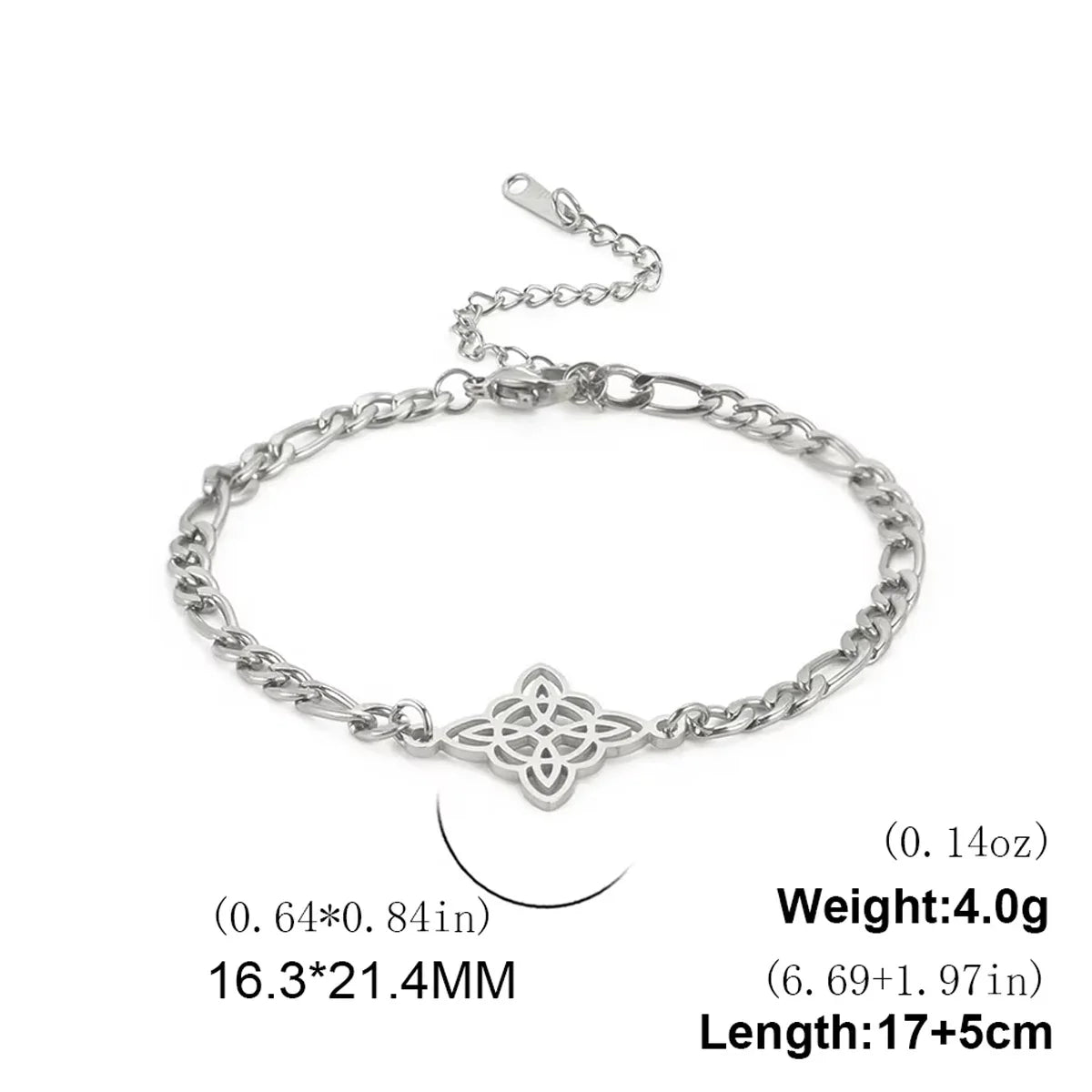 Hollow Chinese Knot Charms Bracelets Witch Knot Chain Bracelet Women Men Vintage Love Jewelry Gifts