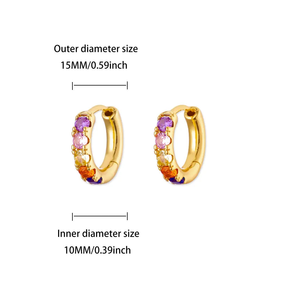 Luxury Zircon Hoop Earrings for Women Gold Color Stainless Steel Butterfly Heart Snake Earring Fashion Party Wedding Jewelry Gif