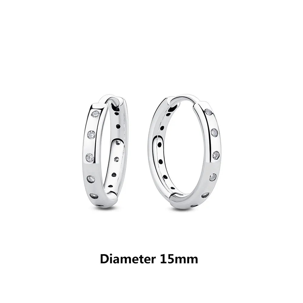Original 925 Sterling Silver Earrings 2026 Stud Hoop Crystal Earings For Women Rose Gold Crown Heart Infinity Bee Earing Jewelry