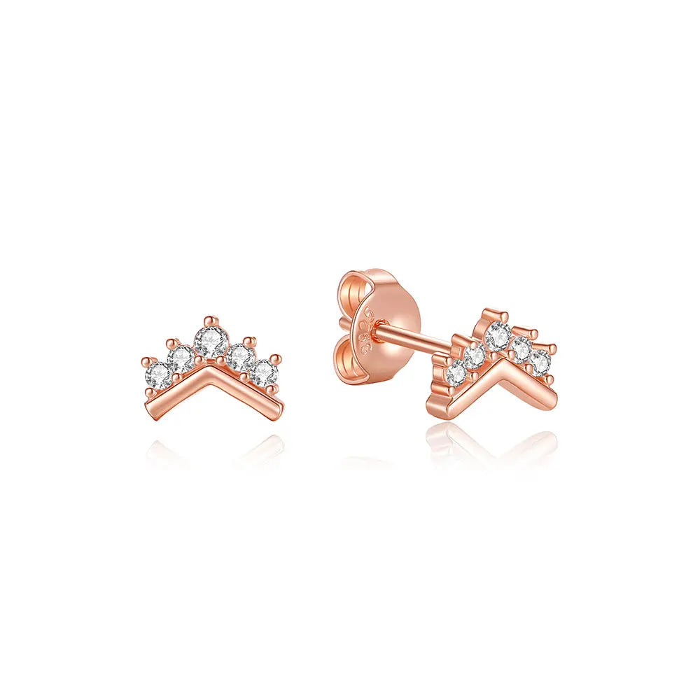 Original 925 Sterling Silver Earrings 2026 Stud Hoop Crystal Earings For Women Rose Gold Crown Heart Infinity Bee Earing Jewelry
