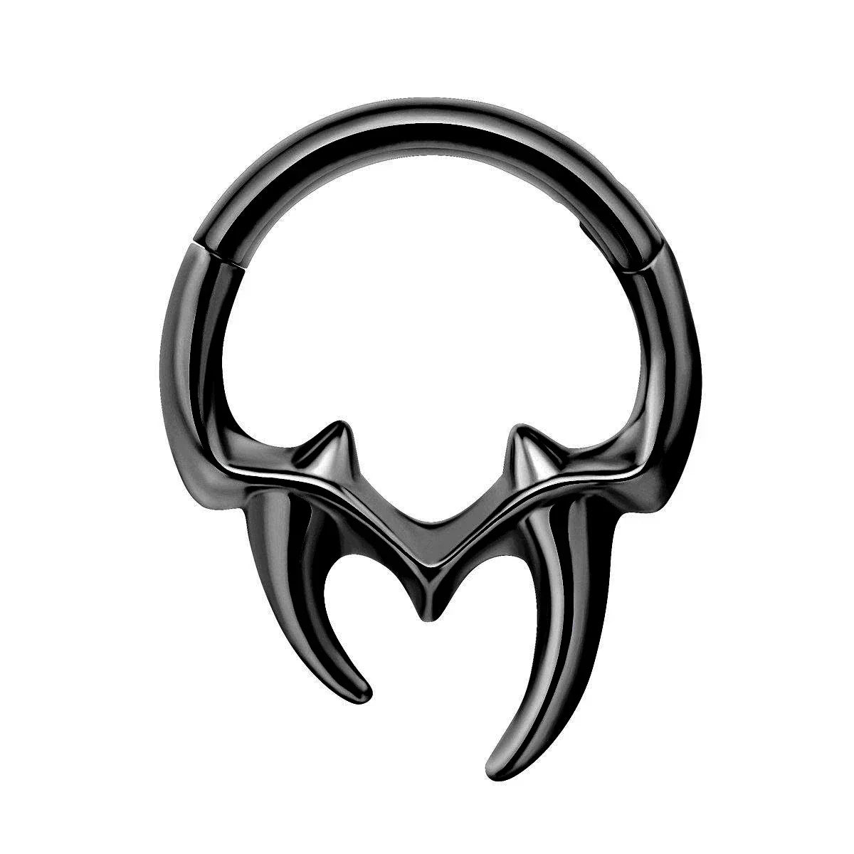 16G Vine Septum Nose Ring Piercing Hinged Clicker 316L Stainless Steel Daith Clicker Helix Cartilage Earring Chain BodyJewelry