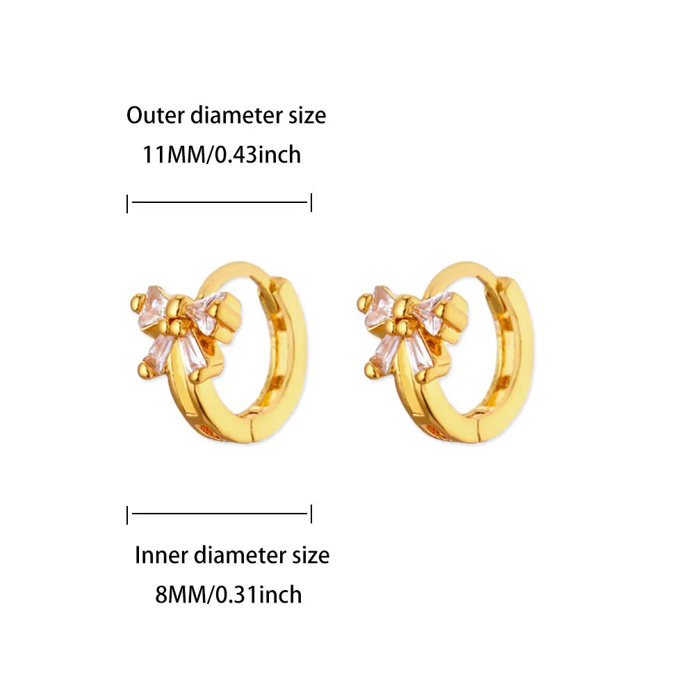 Luxury Zircon Hoop Earrings for Women Gold Color Stainless Steel Butterfly Heart Snake Earring Fashion Party Wedding Jewelry Gif