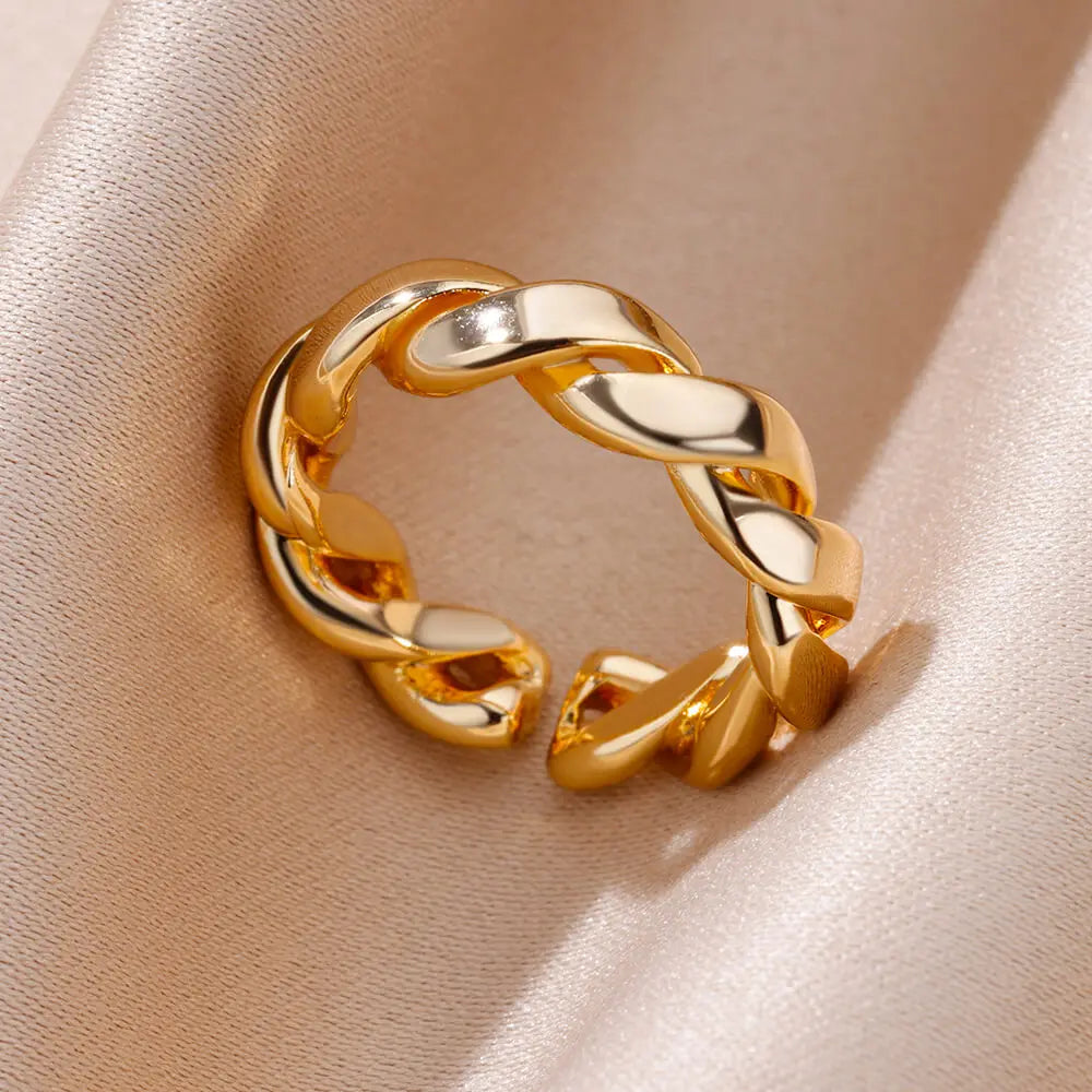 Stainless Steel Rose Flower Rings for Women Vintage Hollow Out Love Heart Finger Ring Aesthetic Jewelry Gifts anillos mujer
