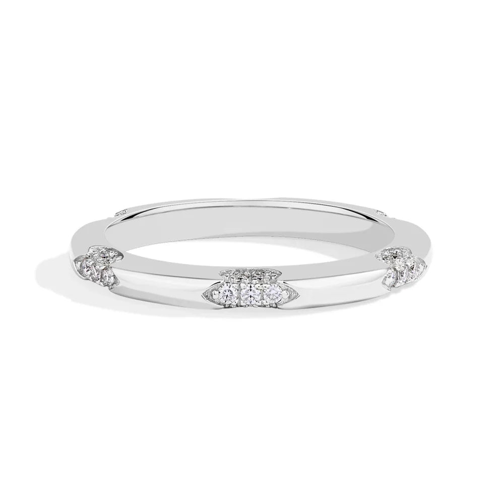MINTYBOX S925 Silver Moissanite Wedding Band Ring for Women Lab Diamond Engagement Rings 18K Gold Plated Jewelry