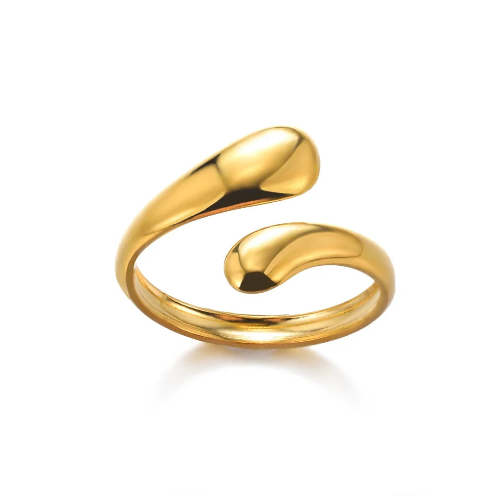 Fashion White Opal Rings For Women Gold Color Stainless Steel Opal Ring Wedding Engagement Jewelry Birthday Gift 2024