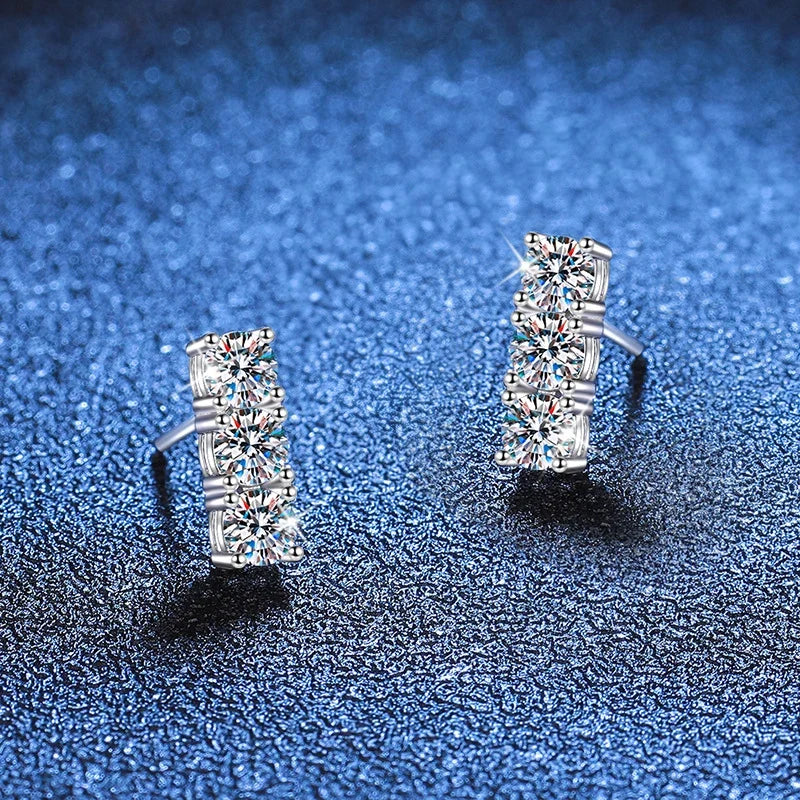 NeeTim 1.2cttw Full Moissanite Stud Earrings for Women 3.5mm Gemstone Lab Diamond Studs Earrings 925 Sterling Silver Jewelry