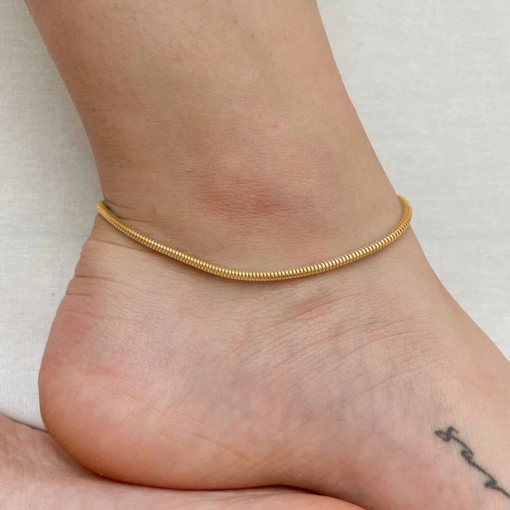 Snake Chain Anklet Stainless Steel Adjustable Chain Ankle Gifts for Women Girls Jewelry Accessories Wholesale Dropshipping