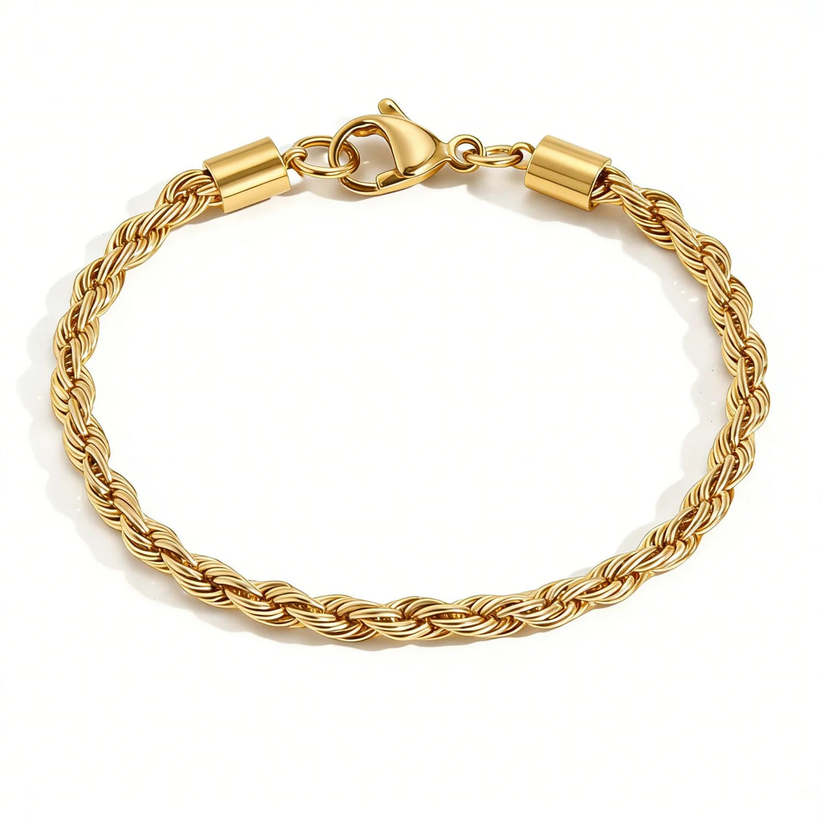 Twisted Rope Chian Bracelet for Woman Hip Hop Punk Gold Color Stainless Steel Gold Color Necklace Fashion Jewelry Gift