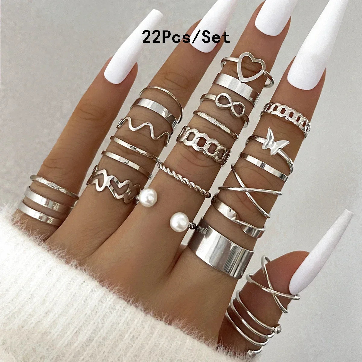 30Pcs Gold Color Knuckle Rings Set For Women Bohemian Geometric Finger Ring Girls Wedding Party Jewelry Gift